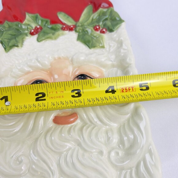 Fitz & Floyd Snack Therapy Christmas Holiday Santa Plate Platter 13” - Picture 7 of 8